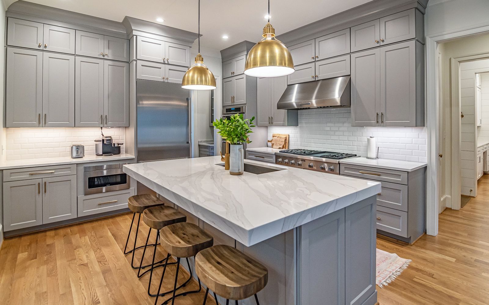 Newly remodeled kitchen with island